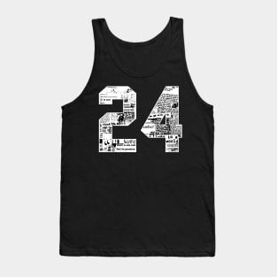 24 number abstract Tank Top